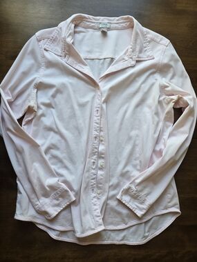 L.L. Bean Lightweight Button-Down Shirt in Pale Pink